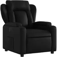 vidaXL Fauteuil elektrisch verstelbaar kunstleer zwart