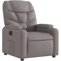 vidaXL Fauteuil verstelbaar elektrisch stof taupe