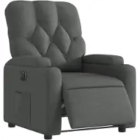 vidaXL Fauteuil elektrisch verstelbaar stof donkergrijs