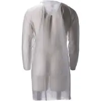 Cmt Bezoekersjas Non Woven Pp 30gr Klittenband Wit (100 Stuks) | Maat: XXL