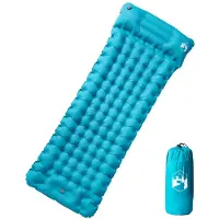 Super Merchant Kampeermatras met kussen zelfopblazend 1-persoons blauw