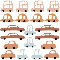 Pastelowe Love Muursticker - Cars Cars
