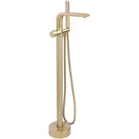 REA St004 Clark - Vloerstaande Badkraan - Geborsteld Goud - 28 X 16 X 92 Cm
