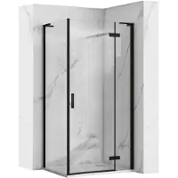 REA Hugo - Douchecabine - Zwart - 80X90 Rechthoek - 80X90X200,5Cm