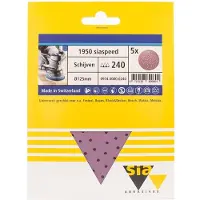 Sia siaspeed schuurschijf rond multigat P240 - 125 mm. (5 stuks)