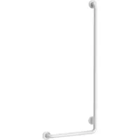 Delabie leuning, L-vorm, diameter 32 mm, hoogte 1245 mm, nylon, wit