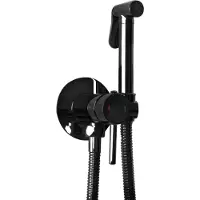 REA Lungo Loop Black Metalic - Inbouw Bidetmengkraan - Zwart
