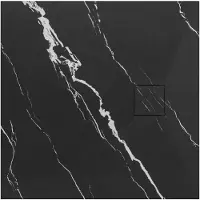 REA Douchebak Magnum Carrara Black 90x90