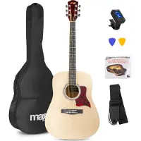 Max SoloJam Western akoestische gitaar starterset - 4/4 - Naturel