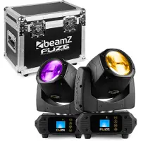 Beamz FUZE75B moving heads (2 stuks) in flightcase