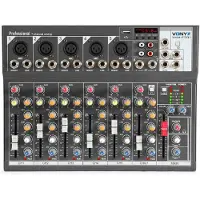 VONYX VMM-F701 7 kanaals muziekmixer met effect en USB speler