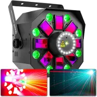 Beamz MultiBox 4-in-1 LED lichteffect met lasers, strobe, PAR en Derby