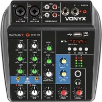 VONYX VMM100 4-kanaals mengpaneel met Bluetooth & USB mp3 speler
