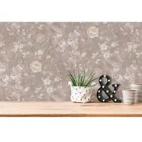 AS-Creation Natural Living - Bruin - Floral - 386363