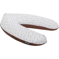 Snoozzz Zwangerschapskussen Zijslaapkussen Lichaamskussen - 185 cm - microparel vulling- luxe draagtas - wasbare hoes - Duvia