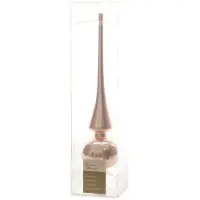 Christmas Decoration Kerstboompiek van glas | poederroze | 26cm hoog