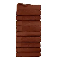 The One Towelling Classic Handdoeken - 50 x 100 cm - 10 Stuks - Voordeelverpakking - Hotelkwaliteit - 100% Gekamd katoen - Bruin