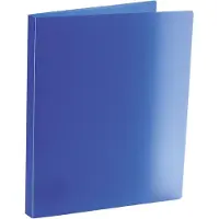 Bronyl ringmap, voor ft A4, uit PP, 2 D-ringen van 15 mm, transparant blauw - 3 stuks