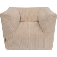 Jollein - Kinderfauteuil - Corduroy - Natural - Kinder Zitzak - 1 t/m 4 jaar