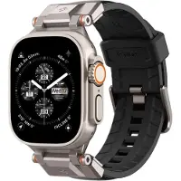Spigen DuraPro Armor PU Apple Watch (49mm) Bandje (Thermoplastisch polyurethaan (TPU), Polyurethaan (PU)), Horlogebandjes, Zwart