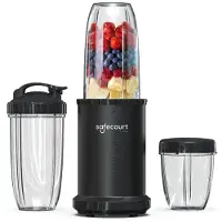 Safecourt Kitchen - Blender – Incl. 2 To Go Bekers – 1000 W – 700 ml & 350 ml – Zwart
