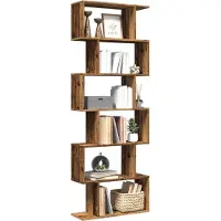 vidaXL Kamerscherm / boekenkast 6-laags 70x24x193 cm hout oud hout