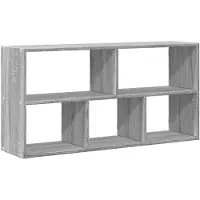 vidaXL Wandschap 100x25x50 cm bewerkt hout grijs sonoma eikenkleurig