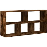 vidaXL Wandschap 100x25x50 cm bewerkt hout gerookt eikenkleurig