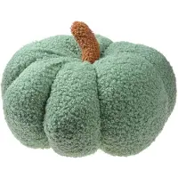 Clayre & Eef Sierkussen Pompoen Ø 28x18 cm Groen Stof Groen