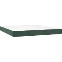 vidaXL Pocketveringmatras medium 160x220x20 cm fluweel donkergroen