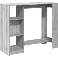vidaXL Barkruk met plank, grijs Sonoma, 124x46x103,5 cm, houtvezel