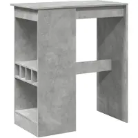 vidaXL Barkruk met plank, betonkleur, 90x47,5x103,5 cm, houtvezel