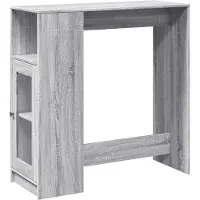 vidaXL Barkruk met plank, grijs Sonoma, 101x40x103,5 cm, houtvezel