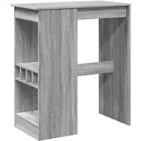 vidaXL Bartafel met rekken 90x47,5x103,5 cm bewerkt hout grijs sonoma