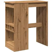 vidaXL Bartafel met rekken 90x47,5x103,5 cm hout artisanaal eikenkleur
