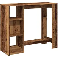 vidaXL Bartafel met schap 124x46x103,5 cm bewerkt hout oud houtkleurig