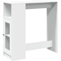 vidaXL Bartafel met rekken 101x40x103,5 cm bewerkt hout wit