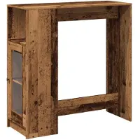vidaXL Bartafel met rekken 101x40x103,5 cm bewerkt hout oud houtkleur
