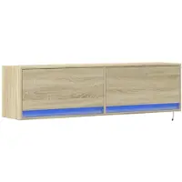 vidaXL Tv-wandmeubel met LED-verlichting 140x31x38 cm sonoma eiken