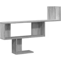 vidaXL Wandschap 100x15x70 cm bewerkt hout grijs sonoma eikenkleurig