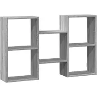 vidaXL Wandschap 96x18x60 cm bewerkt hout grijs sonoma eikenkleurig