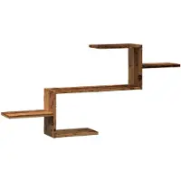 vidaXL Wandschap 104x15x49 cm bewerkt hout oud houtkleurig