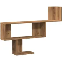 vidaXL Wandschap 100x15x70 cm bewerkt hout artisanaal eikenkleurig