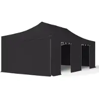 TOOLPORT 4x8 m Easy up partytent met zijwanden, PROFESSIONAL alu 50 mm, zwart