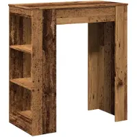 vidaXL Barkruk met plank, antieke look, 95x47x103,5 cm, houtvezel