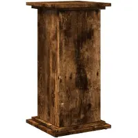 vidaXL Sokkel met opbergruimte 31x30x60 cm bewerkt hout gerookt eiken