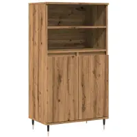 vidaXL Hoge kast Artisan-eikenhout, 60x36x110 cm, houtvezel