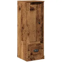 vidaXL Hoge kast 36x35,5x103,5 cm bewerkt hout oud houtkleurig