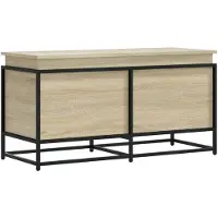 vidaXL Opbergbox met deksel 100x40x51,5 cm bewerkt hout sonoma eiken