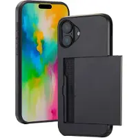 IMoshion Backcover met pasjeshouder voor de Apple iPhone 16 Plus - Zwart